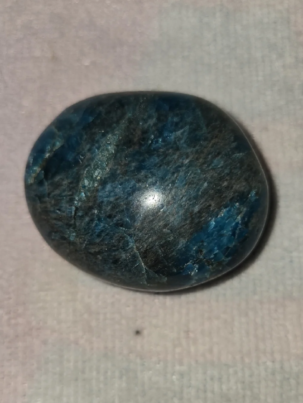 Blue Apatite Polished Tumbled Stone - Picture 5 of 5